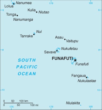 Nanumea, position sur la carte