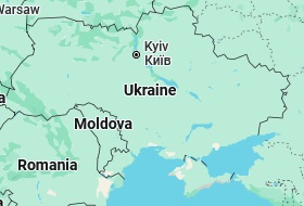 Dnipro, position sur la carte