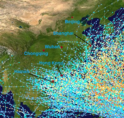 Typhons en Chine