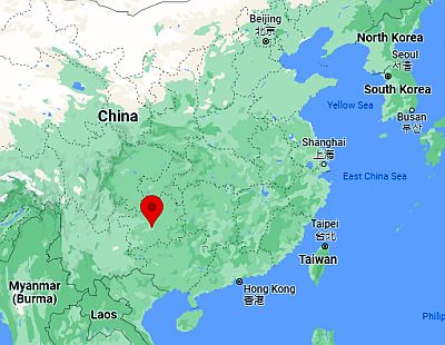 Guiyang, position dans la carte