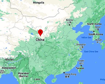 Lanzhou, position dans la carte