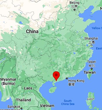 Maoming, position dans la carte