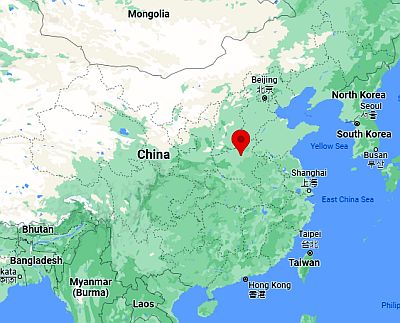Zhengzhou, position dans la carte