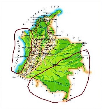 Colombie, zones au climat équatorial