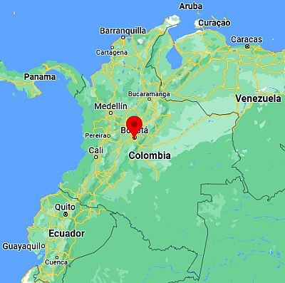 Bogota, position dans la carte