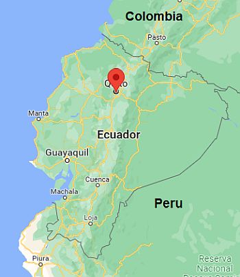 Quito, position dans la carte
