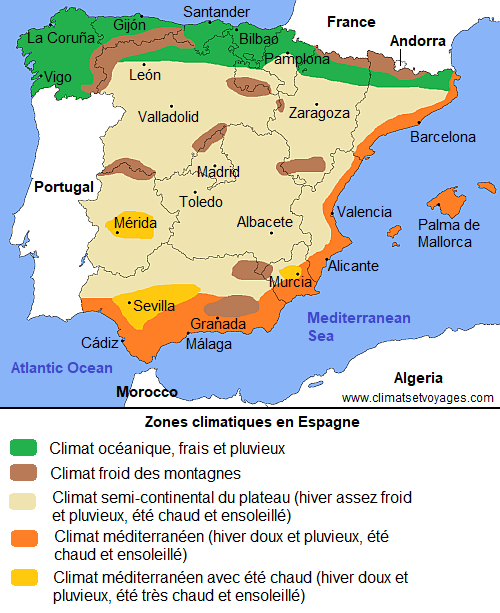 Climat Espagne Temp rature Pluie Quand Partir Climats Et Voyages