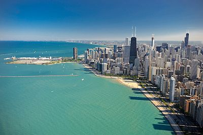 Chicago, skyline et lac