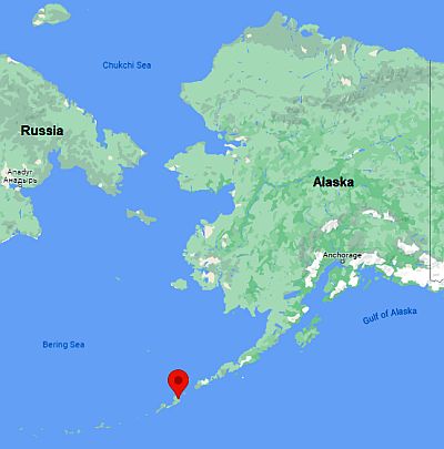Unalaska, position dans la carte