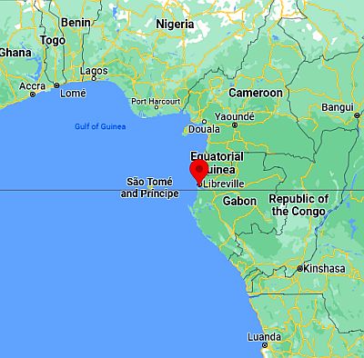 Libreville, position dans la carte