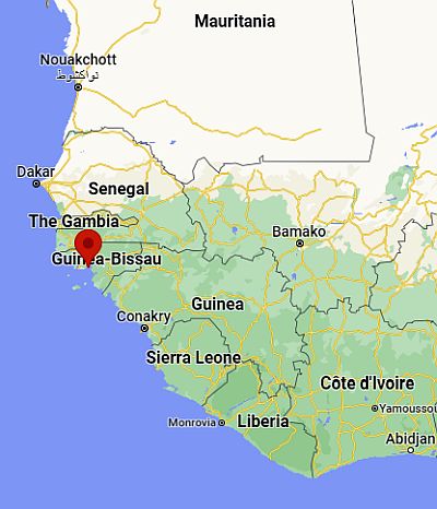 Bissau, position dans la carte