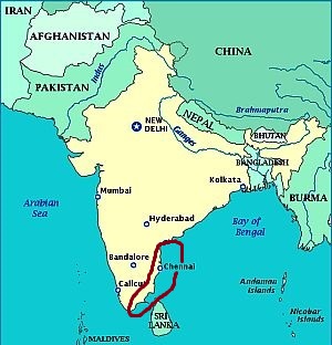 Climat du sud-est de l'Inde