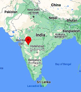 Aurangabad, position dans la carte