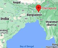Cherrapunj, où se trouve