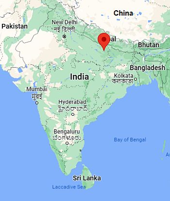 Gorakhpur, position dans la carte