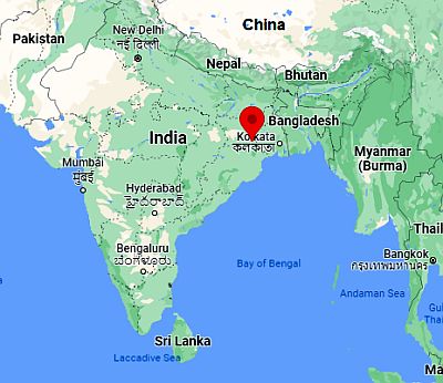 Jamshedpur, position dans la carte