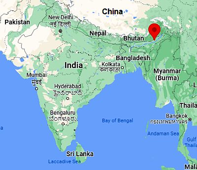 North Lakhimpur, position dans la carte