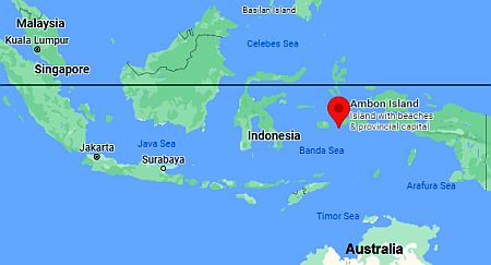 Ambon, position dans la carte