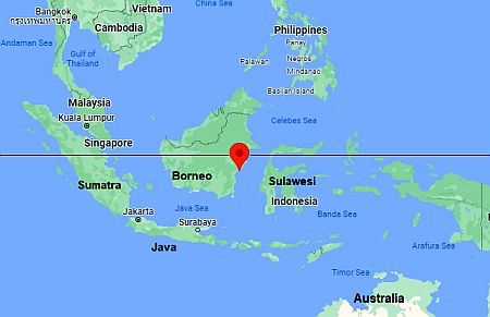 Balikpapan, position dans la carte