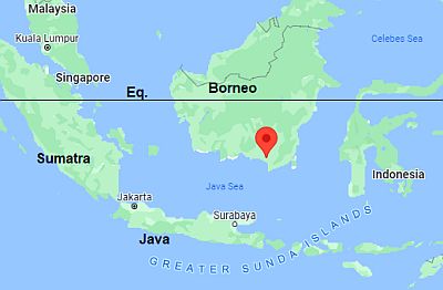 Banjarmasin, position dans la carte