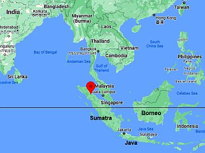 Medan, position dans la carte