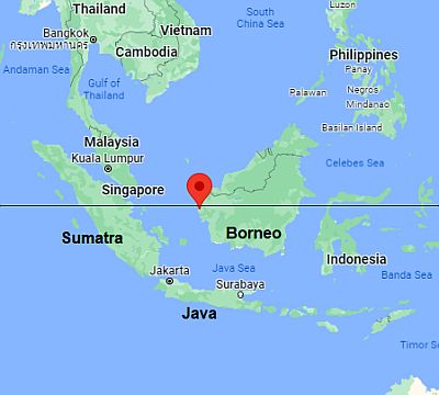 Pontianak, position dans la carte