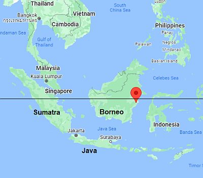 Samarinda, position dans la carte