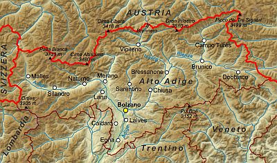 Haut-Adige, carte