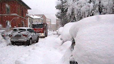 La neige à Cesena en février 2012