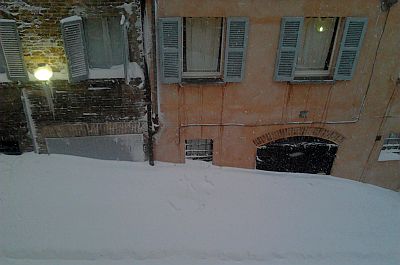 Neige à Urbino en février 2012