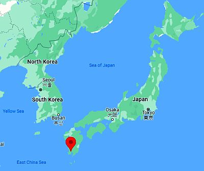 Kagoshima, position dans la carte