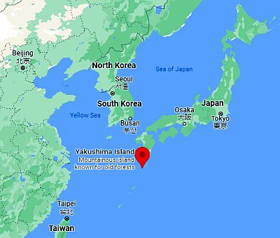Yakushima, position dans la carte