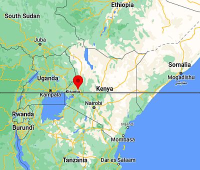 Eldoret, position dans la carte