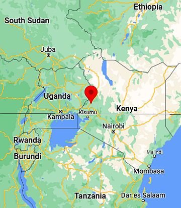 Kitale, position dans la carte