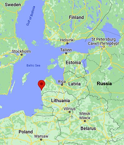 Liepaja, position dans la carte