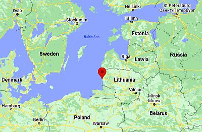Klaipeda, position dans la carte