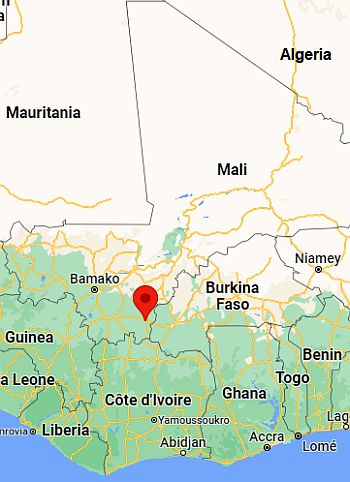 Sikasso, position dans la carte