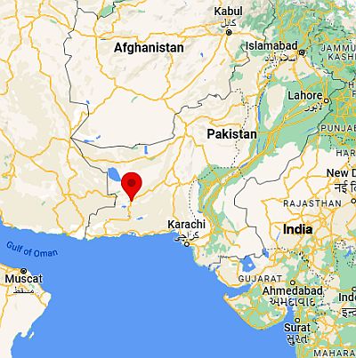 Panjgur, position dans la carte