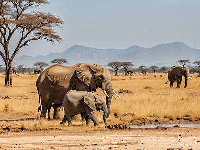 Image illustrative d'un paysage de savane pendant la saison sèche