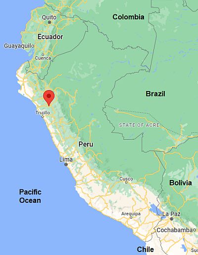 Cajamarca, position dans la carte