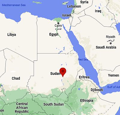 Khartoum, position dans la carte