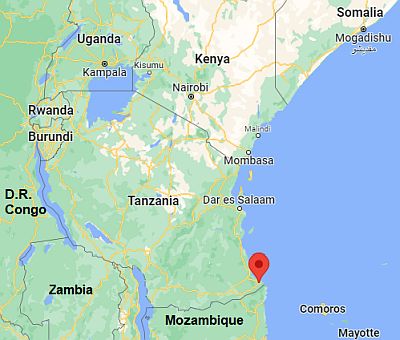 Mtwara, position dans la carte