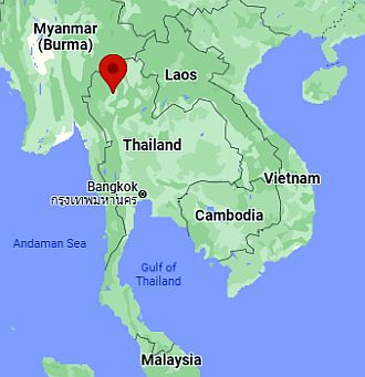 Chiang Mai, position dans la carte