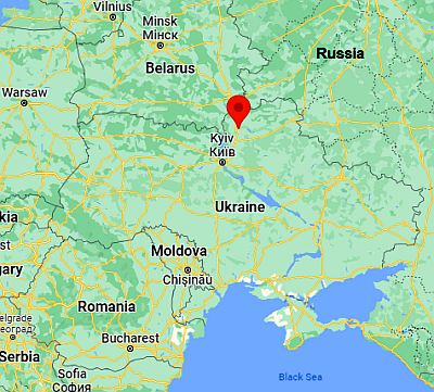 Tchernihiv, position dans la carte