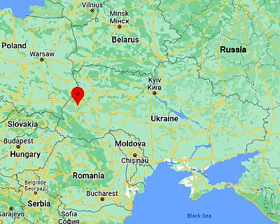 Lviv, position dans la carte