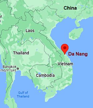 Da Nang, position dans la carte
