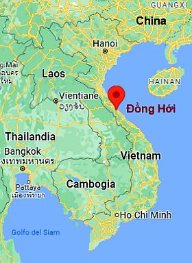 Dong Hoi, position dans la carte