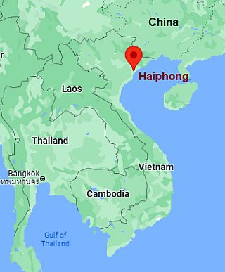 Haiphong, position dans la carte