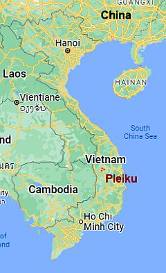 Pleiku, position dans la carte